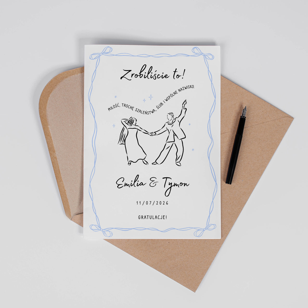 Personalizowana kartka ślubna a4 - zrobiliście to!