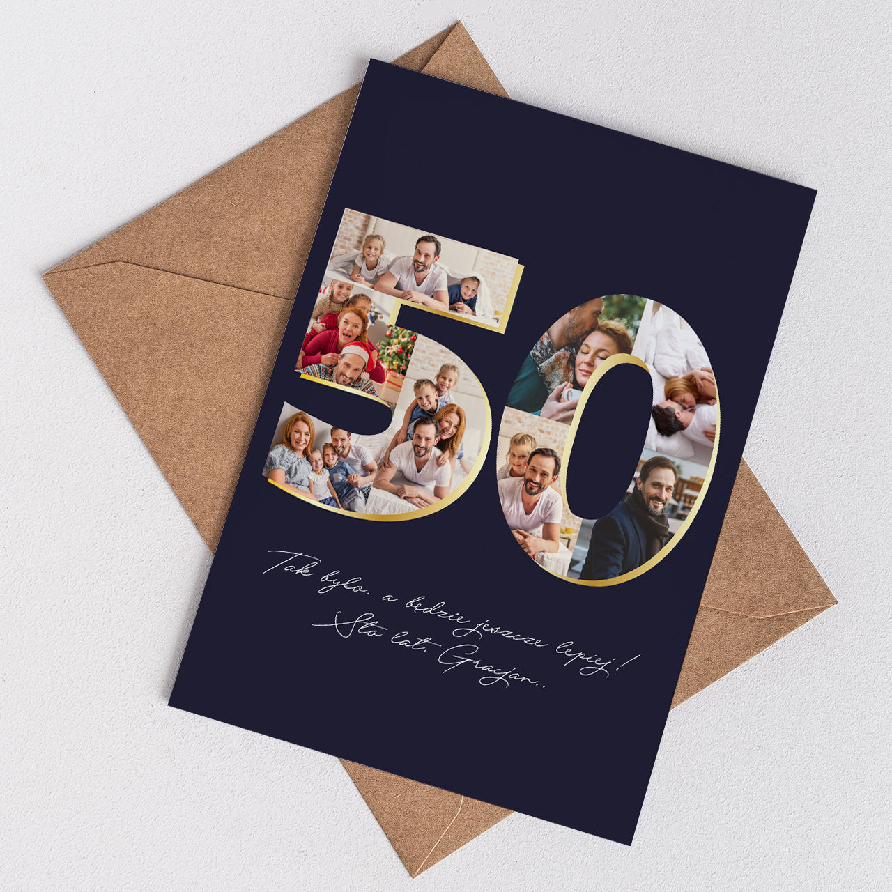 Kartka ze zdjęciami na 50 urodziny